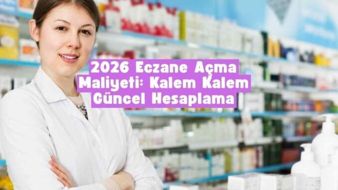 eczane açma maliyeti 2026 eczane açma maliyeti 2026